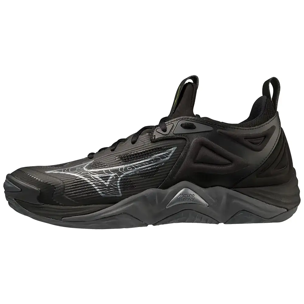 Mizuno Wave Momentum 3 Mens Volleyball Shoe Black-Grey 16 - Black-grey / 16