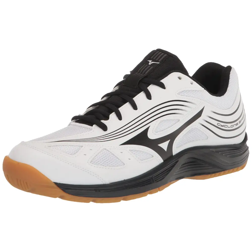 Mizuno Womens Cyclone Speed 3 Volleyball Shoe White-Black 12 - White/Black / 12