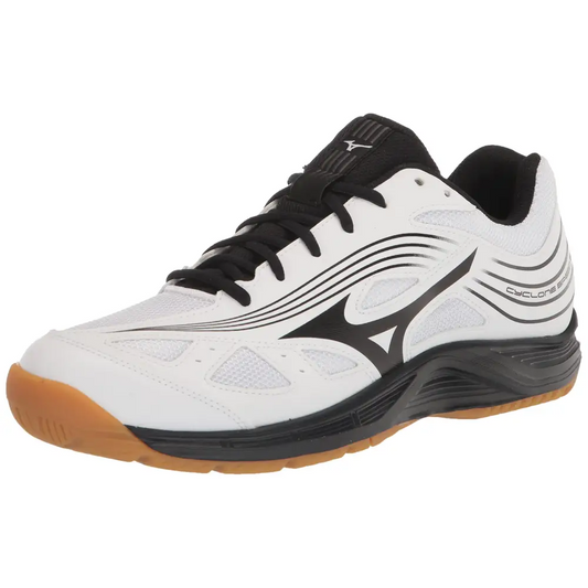 Mizuno Womens Cyclone Speed 3 Volleyball Shoe White-Black 12 - White/Black / 12