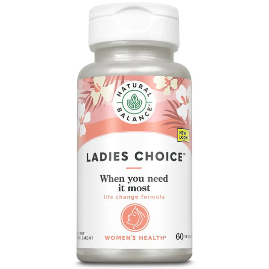 Natural Balance Ladies Choice Menopause Support | Hormone Balance Formula with PhytoEstrogens | 60 VegCaps - n/a
