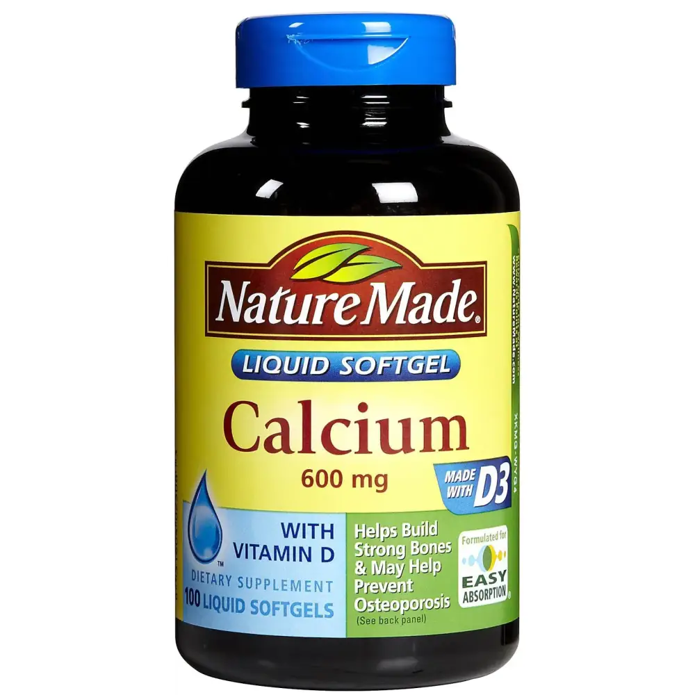 Nature Made Calcium 600 mg - 100 Softgels Pack of 4 - Unflavored / 100 Count (Pack of 4)