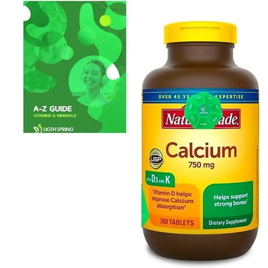 Nature Made Calcium 750 mg with Vitamin D3 and K Dietary Supplement for Bone Support 300 Tablets with Exclusive