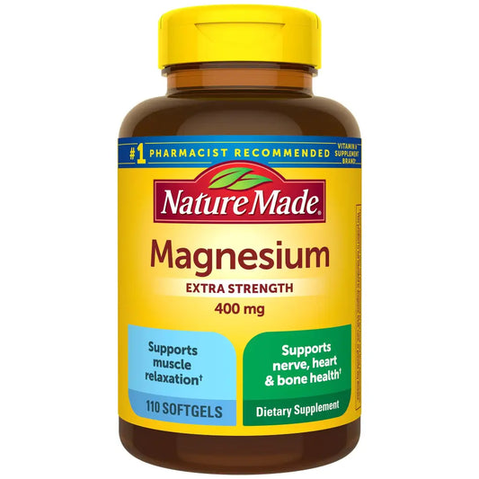 Nature Made Extra Strength Magnesium Oxide 400 mg Magnesium Supplement for Muscle Nerve Bone and Heart Support 110