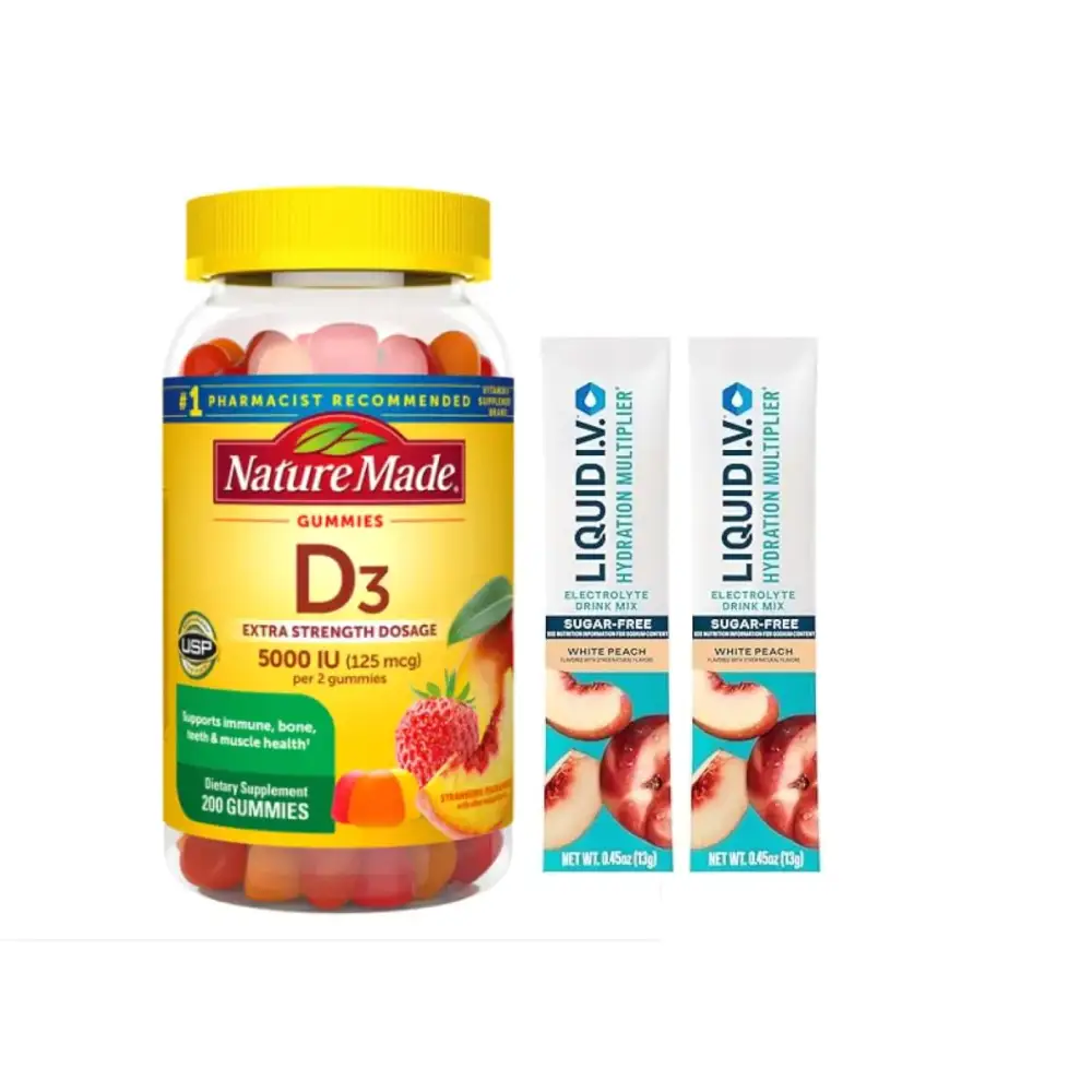 Nature Made Extra-Strength Vitamin D3 5000 IU (125 mcg) Gummies (200 Count) - n/a