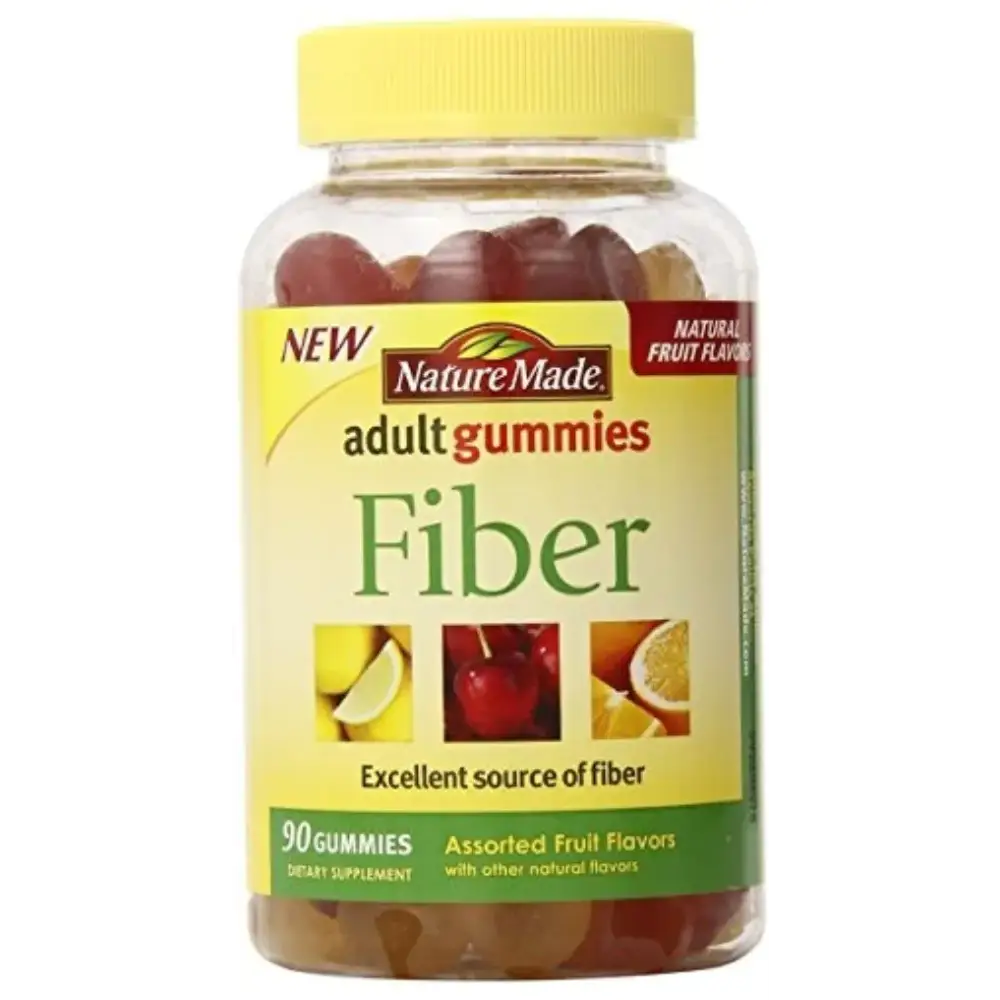 Nature Made Fiber Adult Gummies Assorted Fruit 90 ea (Pack of 3) - n/a