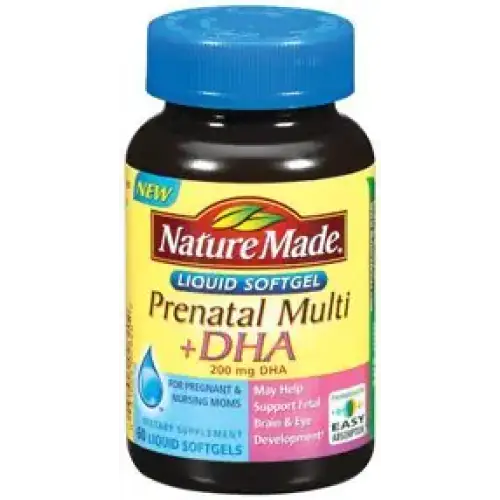 Nature Made Prenatal + DHA 200 mg Multivitamin Softgels 60 Ct - 1 Count (Pack of 60)
