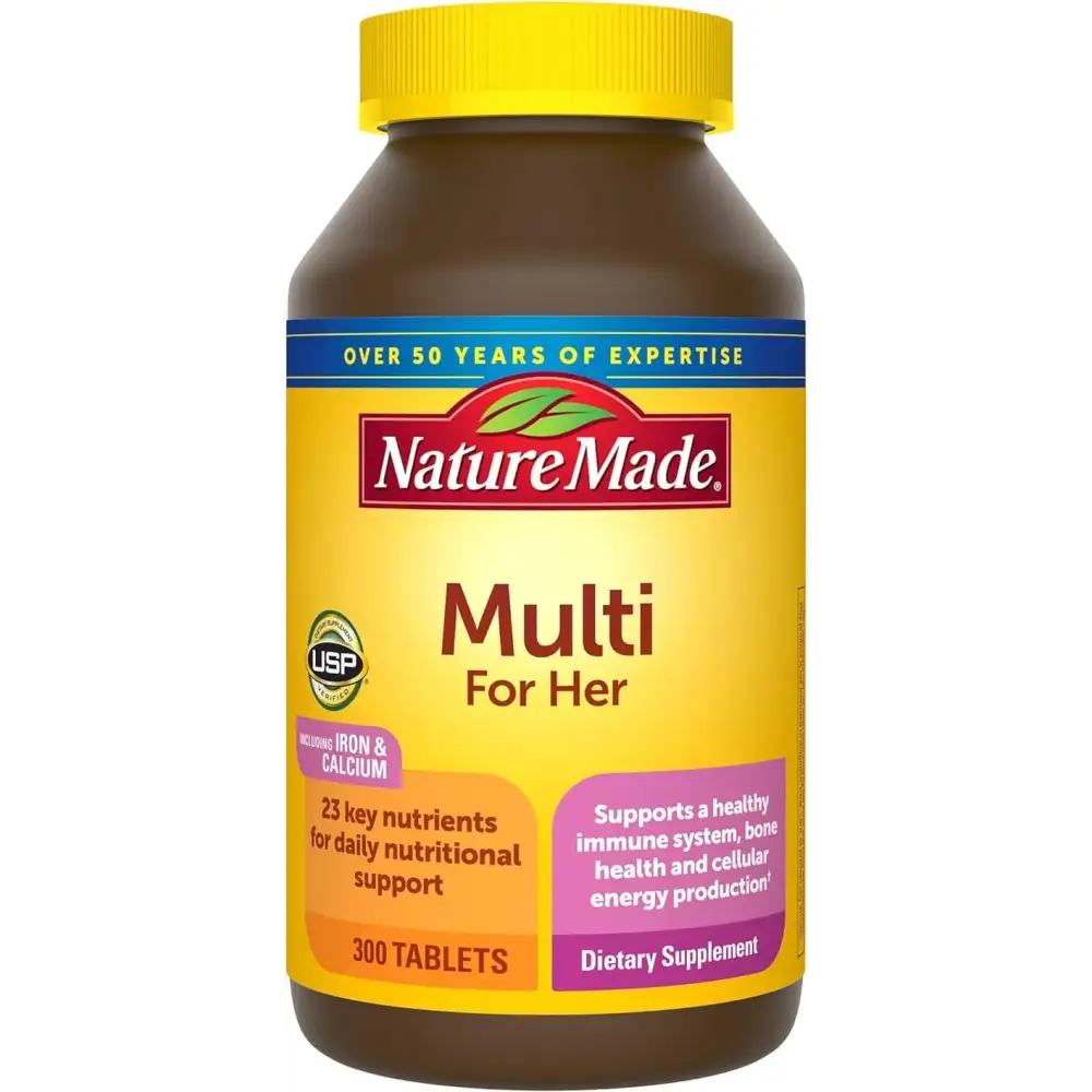 Nature Made Womens Multivitamin Tablets 300 Count for Daily Nutritional Support - 300 Count (Pack of 1)