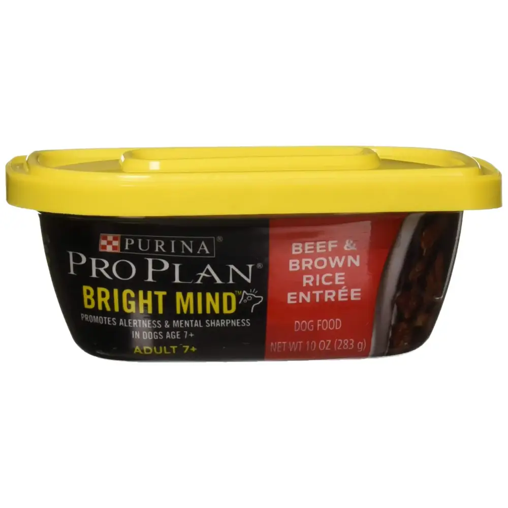 Nestle Purina Petcare 381179 8/10 oz Pro Plan Bright Mind Adult 7+ Beef & Brown Rice Entreé - 10 oz - n/a