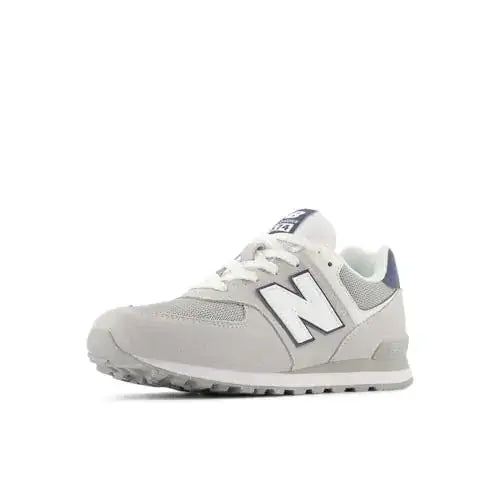New Balance 574 V1 Essentials Comfort Lace-up Sneaker Brighton Grey/Nb Navy 4.5 US Unisex Big Kid - Brighton Grey/Nb