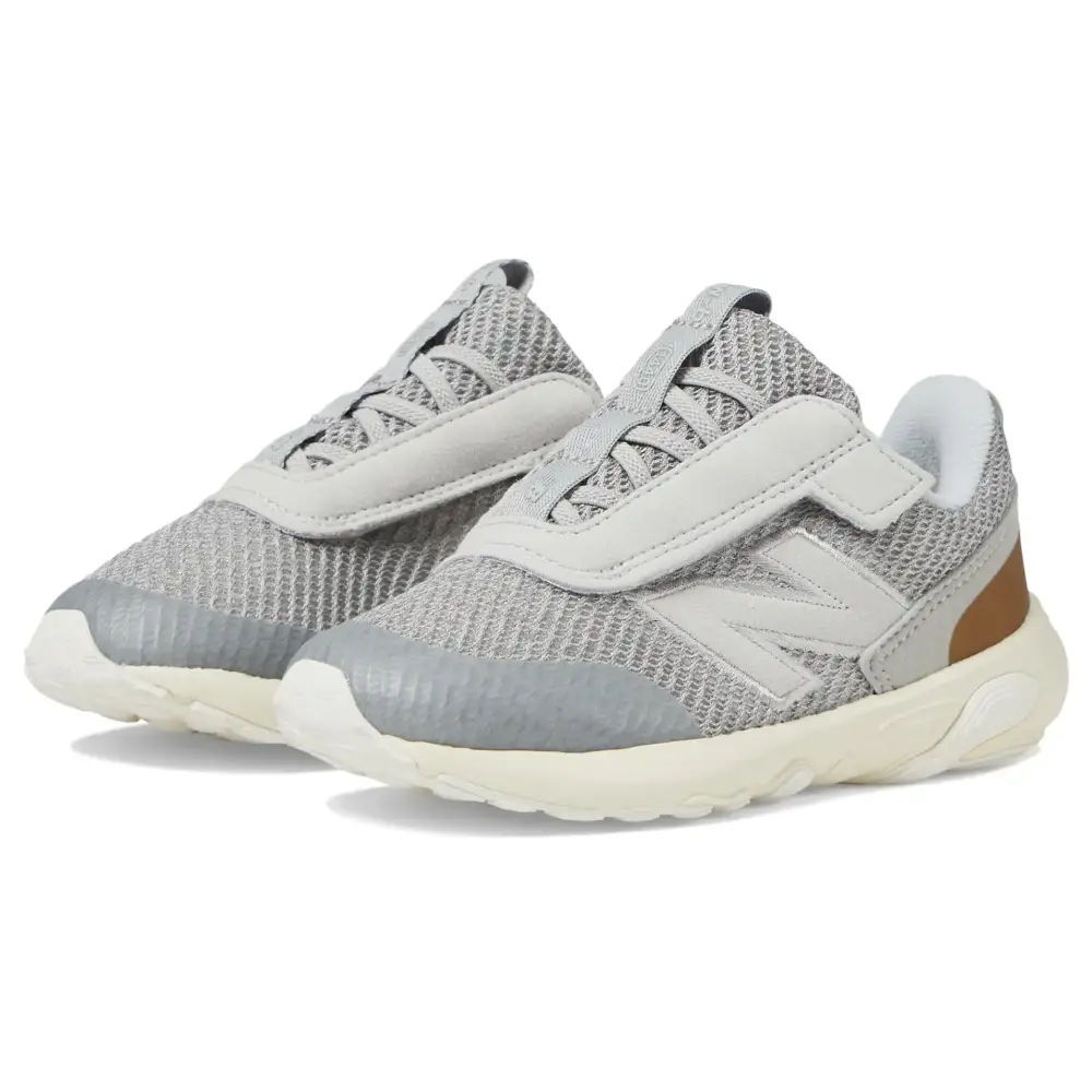 New Balance Baby New-B 1440 V1 Hook & Loop Running Shoe Brighton Grey/Angora 4 Wide US Unisex Infant - Brighton