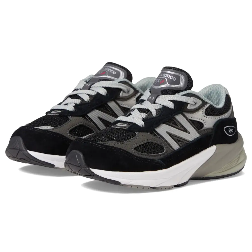 New Balance Boys 990 V6 Lace-up Sneaker Black/Silver 6 X-Wide Toddler - Black/Silver / 6 X-Wide Toddler
