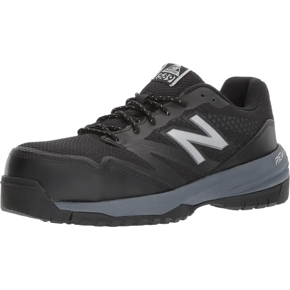 New Balance mens Composite Toe 589 V1 Industrial Shoe Black/Grey 8.5 Wide US - Black/Grey / 8.5 Wide
