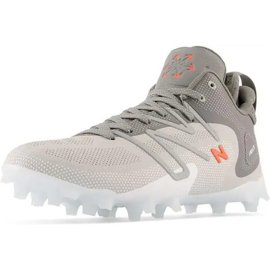 New Balance Mens FreezeLX V4 Lacrosse Shoe Grey/White/White 11.5 - Grey/White/White / 11.5