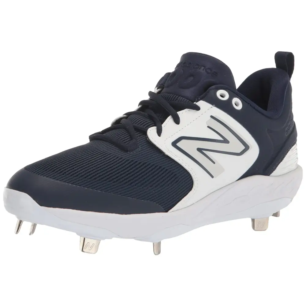 New Balance Mens Fresh Foam X 3000 V6 Metal Baseball Shoe Navy/White 12 Wide - Navy/White / 12 Wide