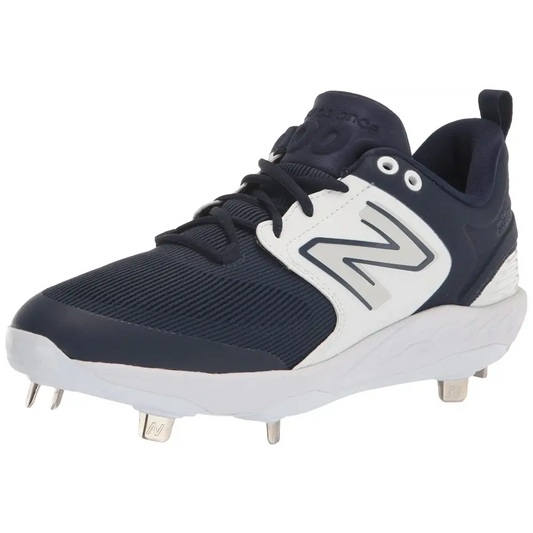New Balance Mens Fresh Foam X 3000 V6 Metal Baseball Shoe Navy/White 12 Wide - Navy/White / 12 Wide