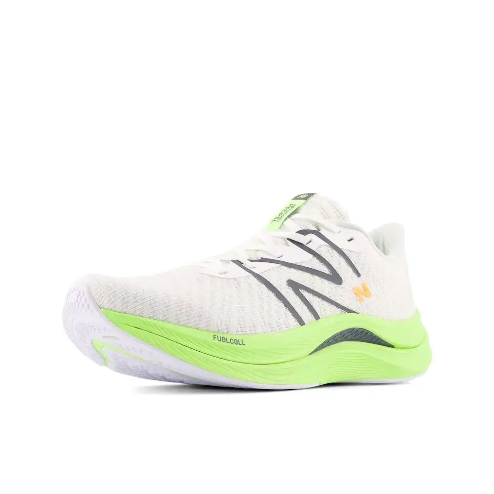 New Balance Mens MFCPRCA4 Running Shoe White/Bleached Lime Glo/Graphite 9.5 Wide - White/Bleached Lime Glo/Graphite