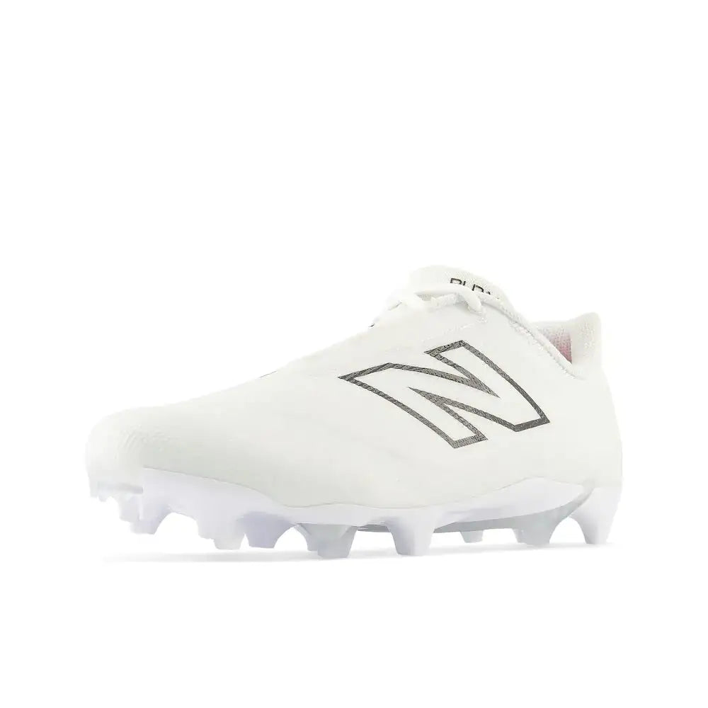 New Balance Unisex BurnX4 Lacrosse Shoe White/Grey Matter 10 Wide US Men - White/Grey Matter / 11.5 X-Wide Women/10