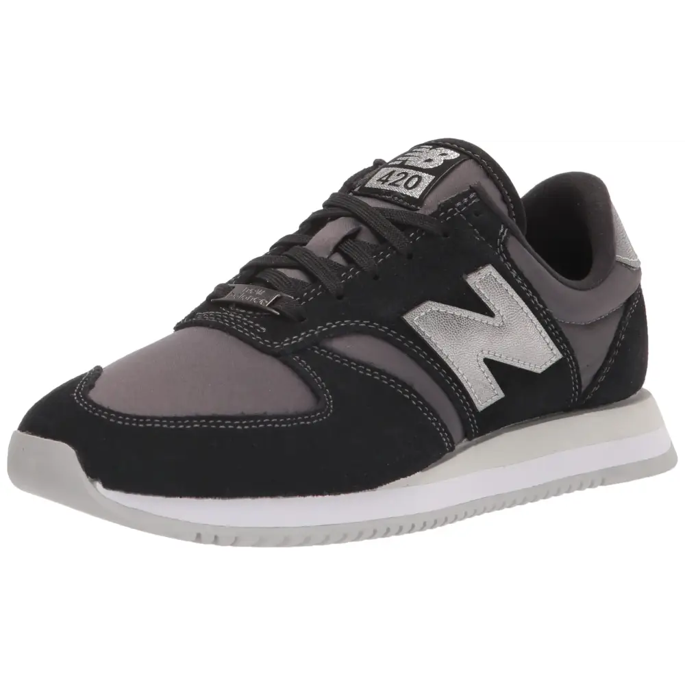 New Balance womens 420 V2 Sneaker Black/Silver 7.5 US - Black/Silver / 7.5