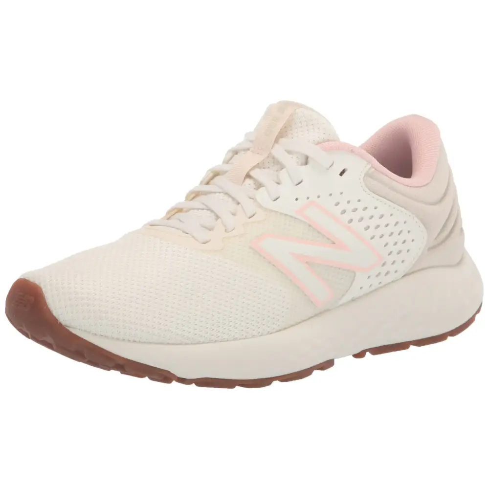 New Balance Womens 520 V7 Running Shoe Sea Salt/Pink Haze 9 Wide - Pink / 9 Wide