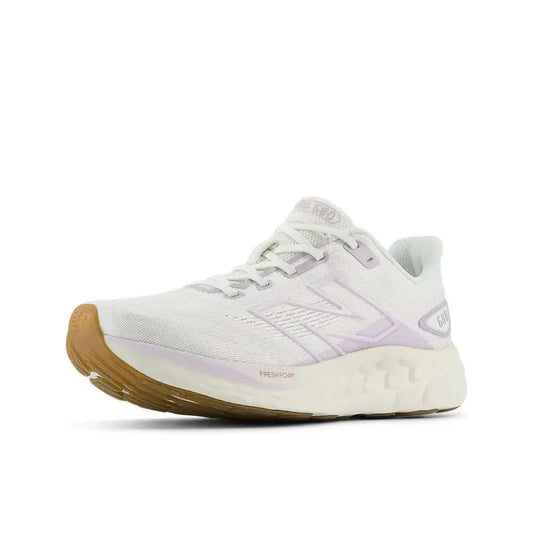 New Balance Womens Fresh Foam 680 V8 Running Shoe Sea Salt/Taro 12 Wide - Sea Salt/Taro / 12 Wide
