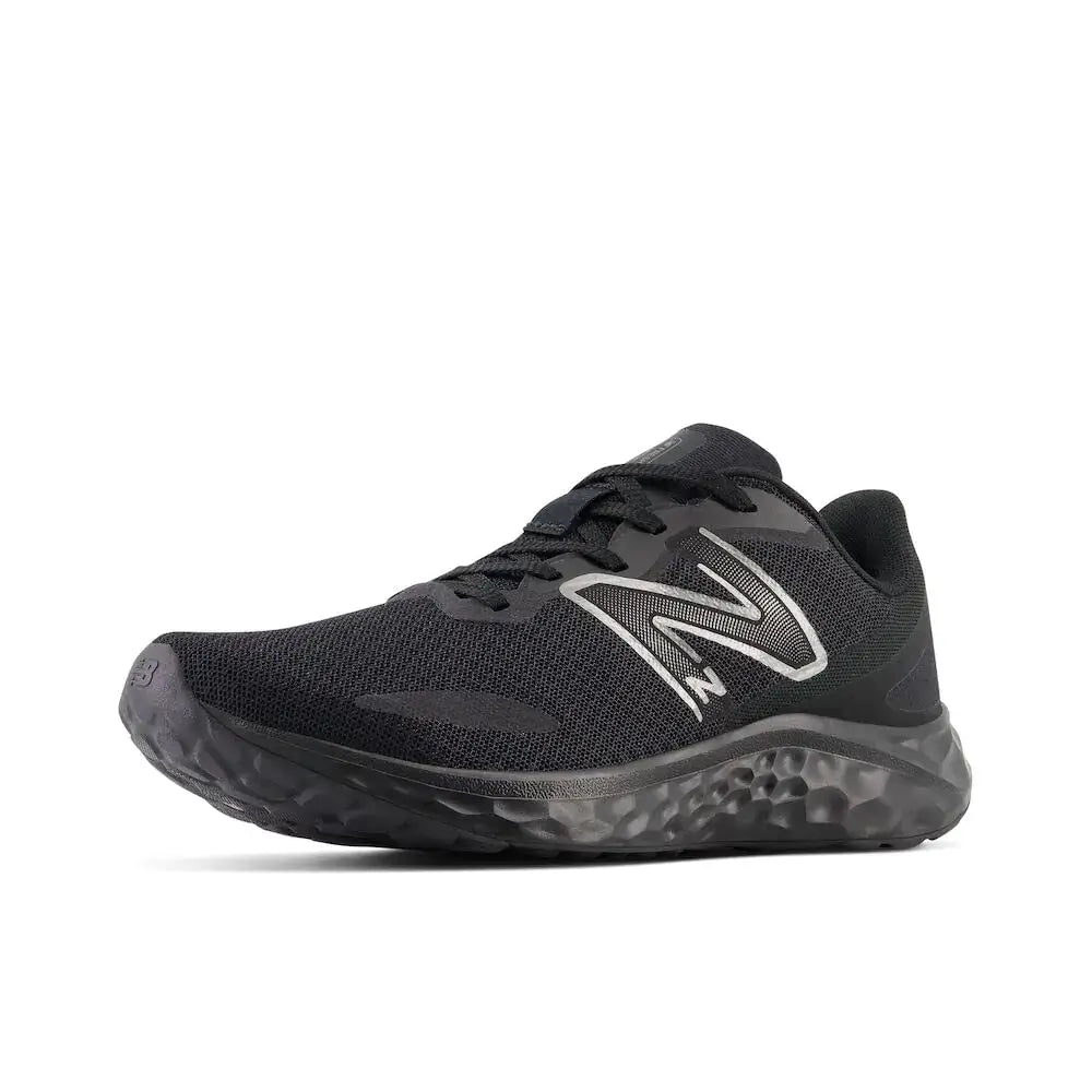 New Balance Womens Fresh Foam Arishi V4 Slip-Resistant Running Shoe Black/Black Metallic/Black 7.5 - Black/Black