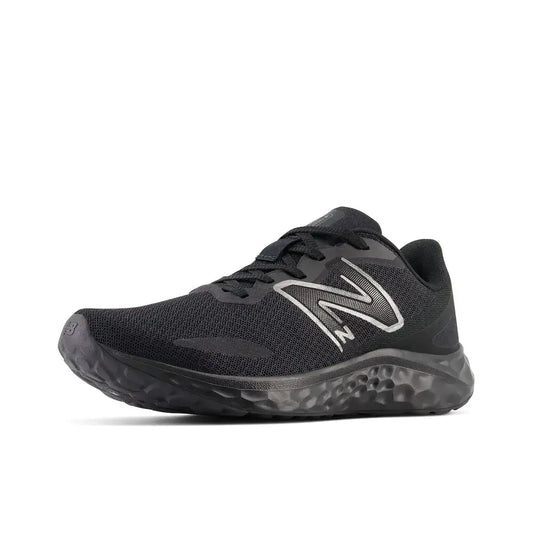 New Balance Womens Fresh Foam Arishi V4 Slip-Resistant Running Shoe Black/Black Metallic/Black 7.5 - Black/Black