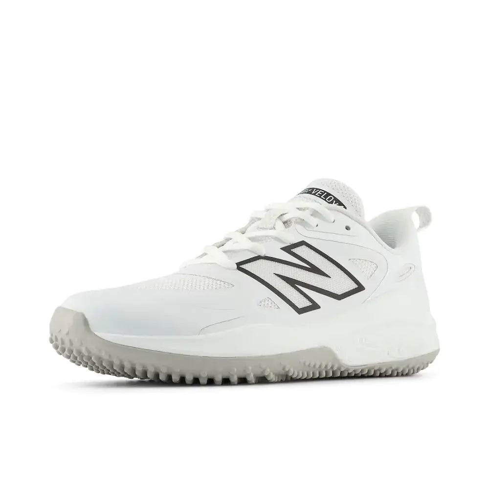 New Balance Womens Fresh Foam Velo V4 Turf-Trainer Softball Shoe White/Black 8 Wide - White/Black / 8 Wide