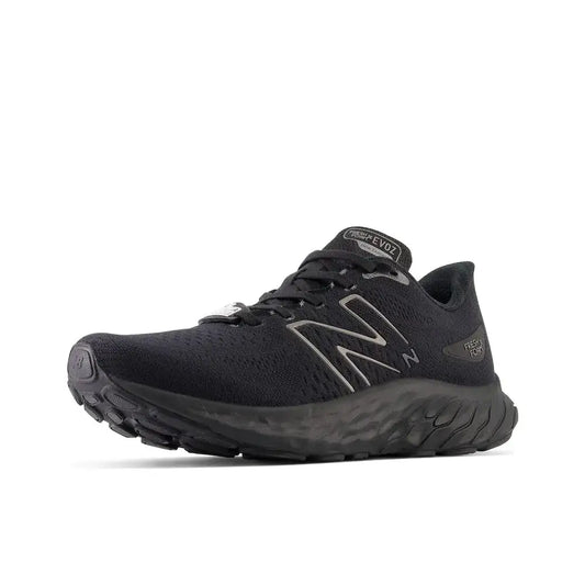 New Balance Womens Fresh Foam X EVOZ V3 Slip-Resistant Running Shoe Black/Black Metallic/Black 10 - Black/Black