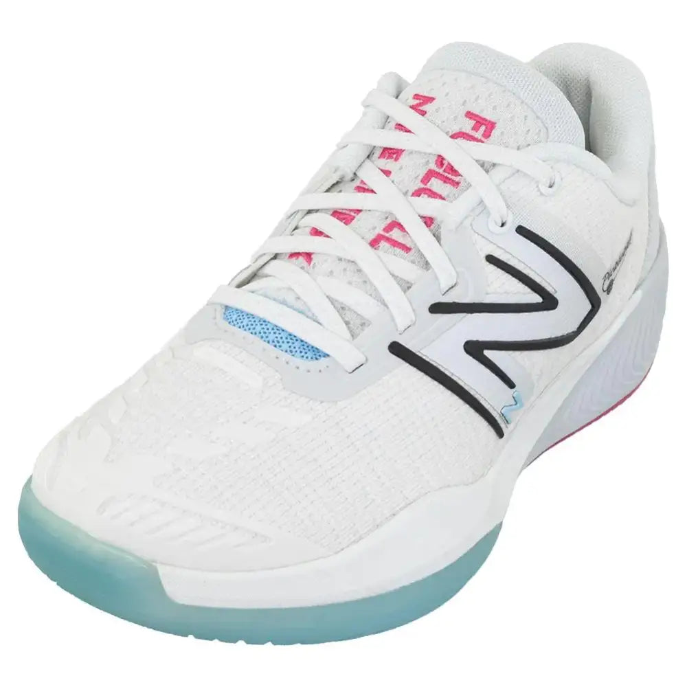 New Balance Womens FuelCell 996V5 Pickleball Indoor Court Shoe White/Grey/Team Red 8.5 Wide - White/Grey/Team Red / 8.5