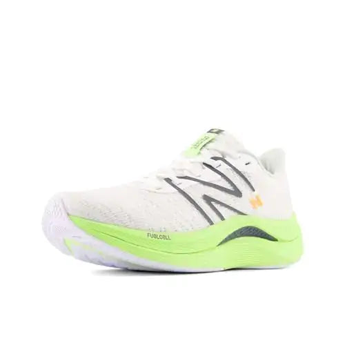 New Balance Womens WFCPRV4 Running Shoe White/Bleached Lime Glo/Graphite 8 Wide - White/Bleached Lime Glo/Graphite / 8