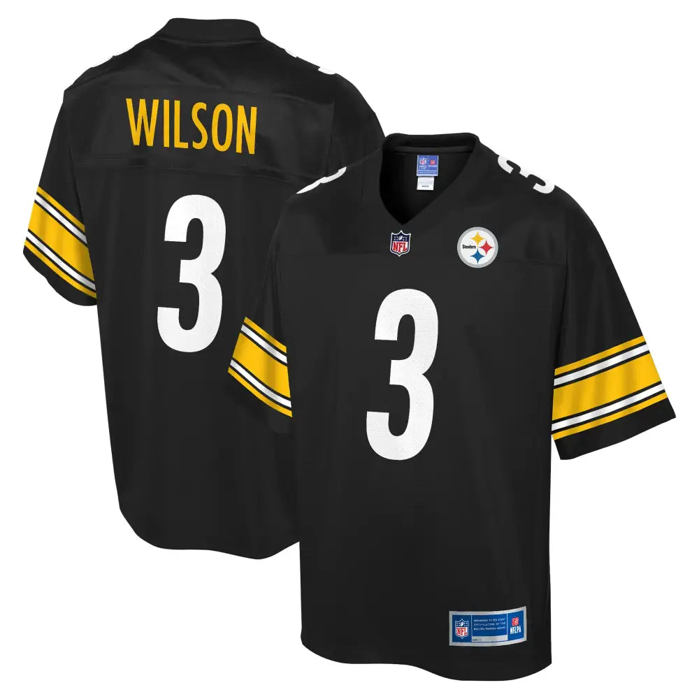 NFL PRO LINE Mens Russell Wilson Black Pittsburgh Steelers Team Player Jersey - Black / X-Large