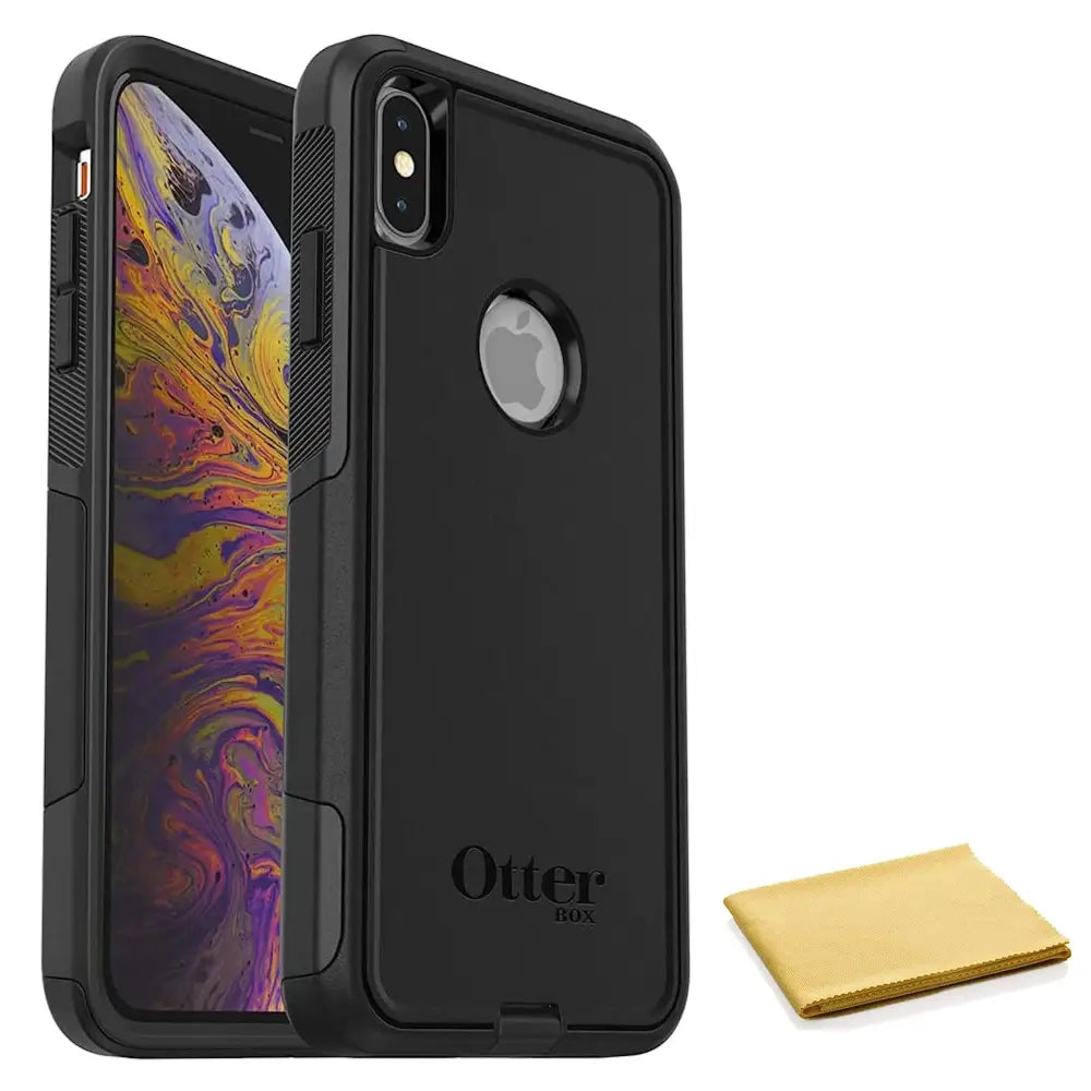 OtterBox Commuter Series Case for iPhone iPhone Xs Max (Only) Includes Cleaning Cloth (Black) - Black