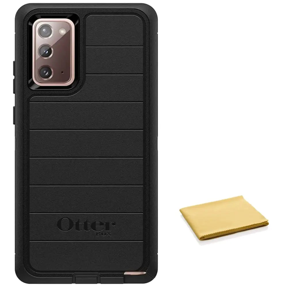 OtterBox Defender Pro Series Case for Note 20 Ultra with Cleaning Cloth - Case Only - Non-Retail Packaging - Black - n/a