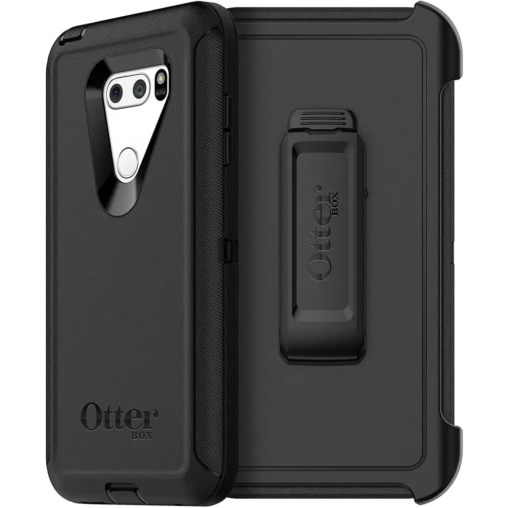 OtterBox Defender Series Case for LG V30 & LG V30 Plus (ONLY) Non-Retail Packaging - Black - n/a