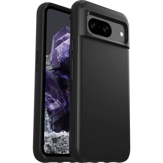 OtterBox Google Pixel 8 Symmetry Series Case - Black Ultra-Sleek Wireless Charging Compatible Raised Edges Protect