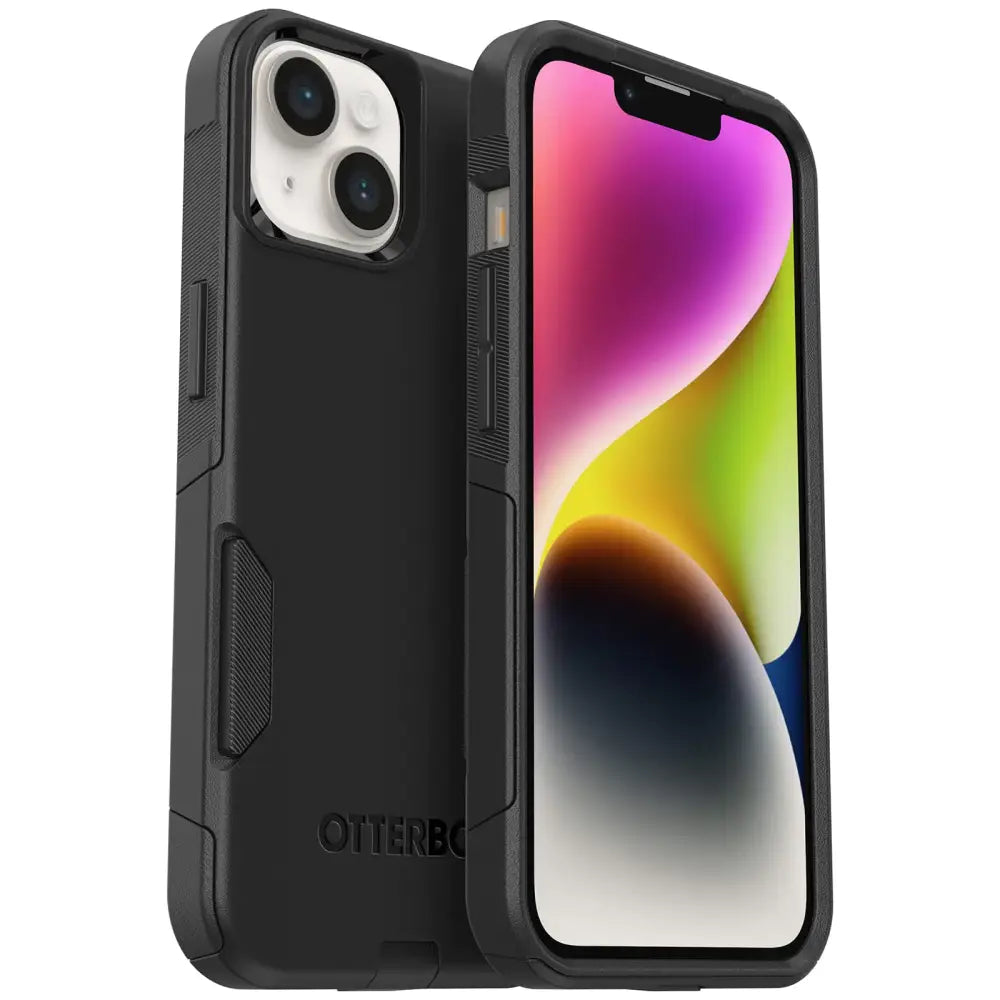 OtterBox iPhone 14 & iPhone 13 Commuter Series Case - Black Slim & Tough Pocket-Friendly with Port Protection - Black