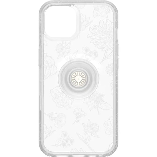 OtterBox iPhone 14 & iPhone 13 Otter + Pop Symmetry Series Clear Case - Flower of Month (Clear) Integrated PopSockets