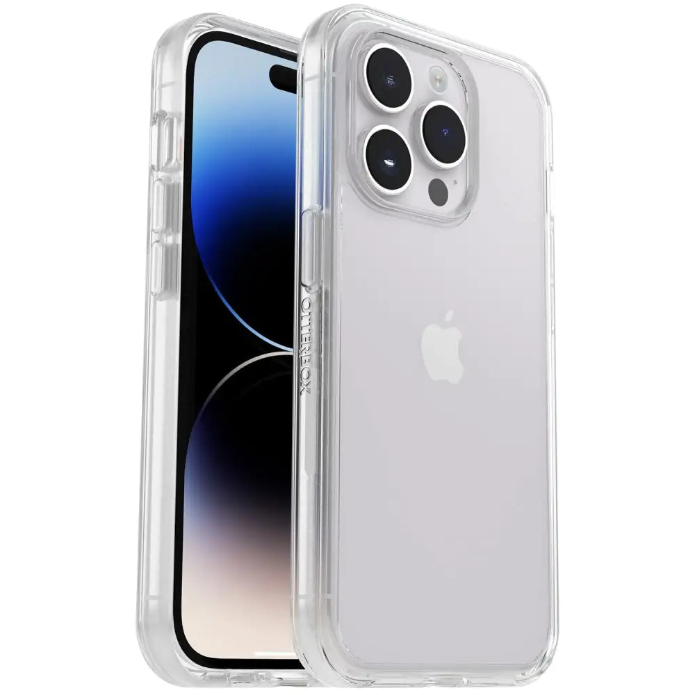 OtterBox iPhone 14 Pro Symmetry Series Case - Clear Ultra-Sleek Wireless Charging Compatible Raised Edges Protect
