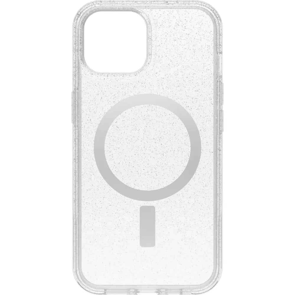 OtterBox iPhone 15 iPhone 14 and iPhone 13 Symmetry Series Clear Case - Stardust (Clear/Silver) Snaps to MagSafe