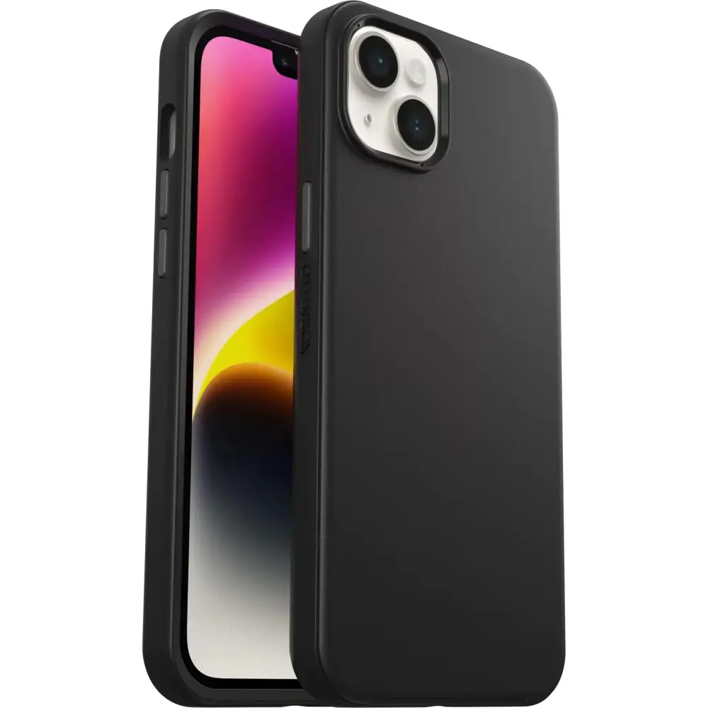 OtterBox iPhone 15 Plus and iPhone 14 Plus (ONLY) Symmetry Series+ Case - Black Snaps to MagSafe Ultra-Sleek Raised