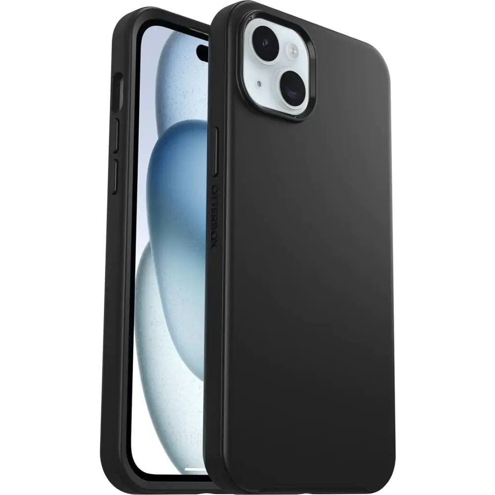 OtterBox iPhone 15 Plus and iPhone 14 Plus (ONLY) Symmetry Series+ Case - Black Snaps to MagSafe Ultra-Sleek Raised