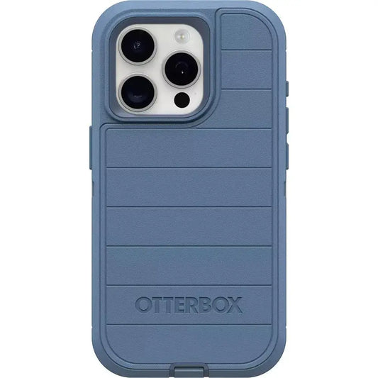 OtterBox iPhone 15 Pro (Only) - Defender Series Case - Baby Blue Jeans (Blue) - Case Only - Screenless - Rugged &