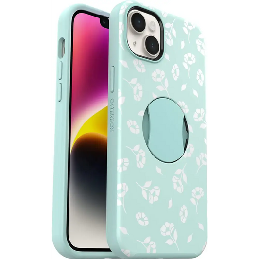 OtterBox OTTERGRIP Symmetry Series Case for iPhone - Non-Retail Packaging (Poppies by The Sea Blue iPhone 14 Plus) - n/a