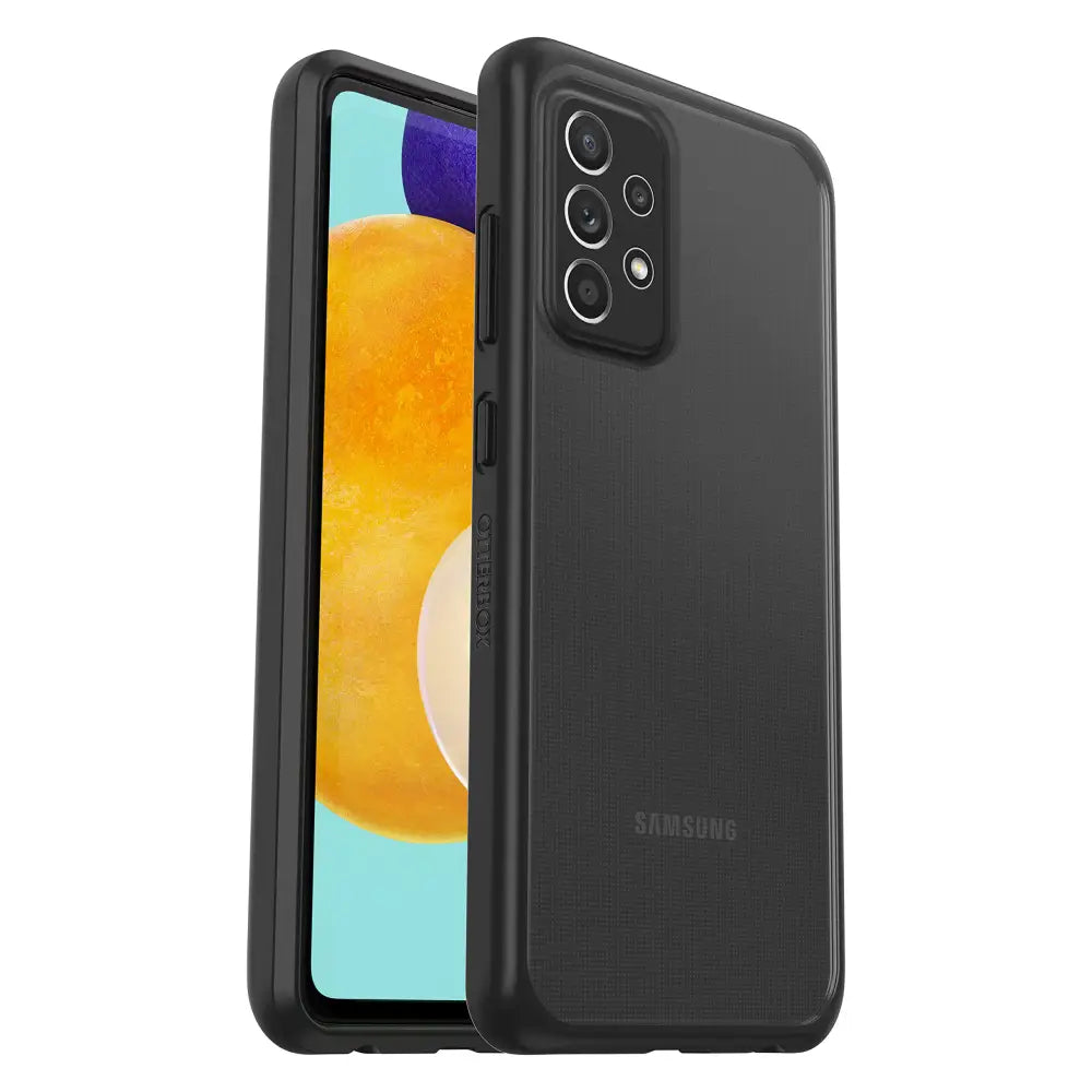 OtterBox Sleek Military Standard Case for Galaxy A52/5G/A52s 5G - Ultra-Slim Shockproof Clear/Black - Black/Clear