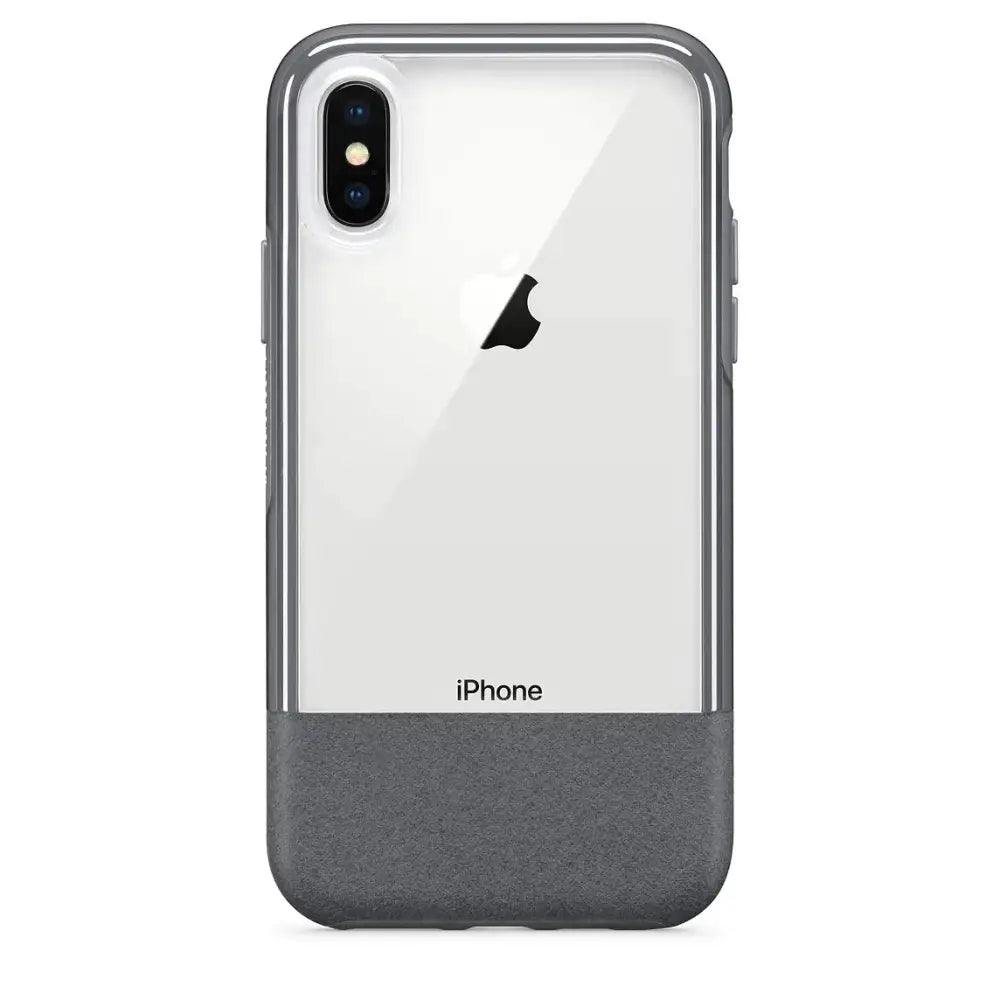 OtterBox Statement Series Case for iPhone Xs - Lucent Storm (Clear/Castlerock/Pewter) - CLEAR/CASTLEROCK/PEWTER
