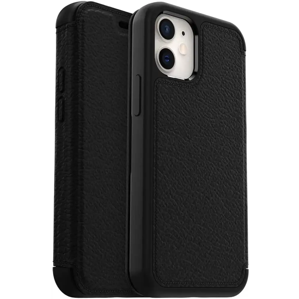 OtterBox Strada Series Case for iPhone 12 Mini - Non-Retail Packaging - Shadow (Black/Pewter) - Shadow