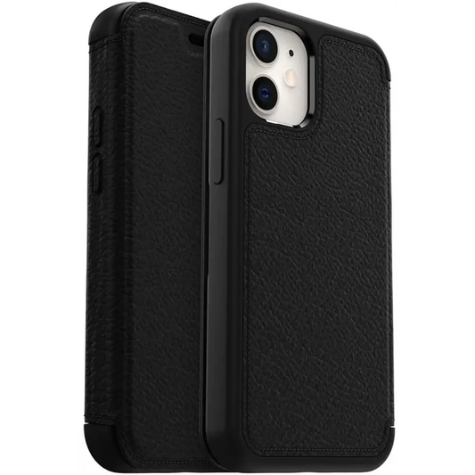 OtterBox Strada Series Case for iPhone 12 Mini - Non-Retail Packaging - Shadow (Black/Pewter) - Shadow