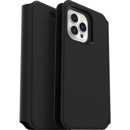 OtterBox Strada Via Folio Case for iPhone 13 Pro Max/ 12 Pro Max with Card Holder - Non Retail Packaging - Black - n/a