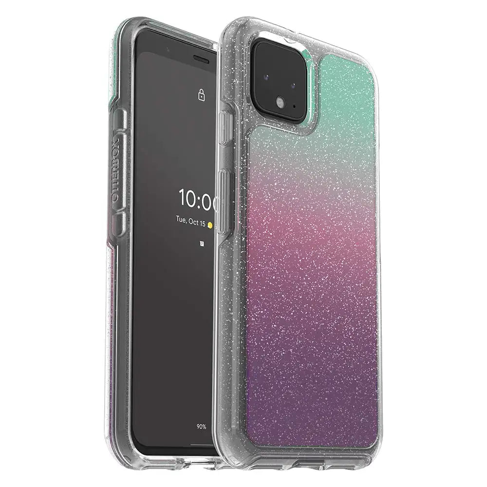 OtterBox Symmetry Clear Series Case for Google Pixel 4 - Gradient Energy (Silver Flake/Clear/Gradient Energy) - n/a