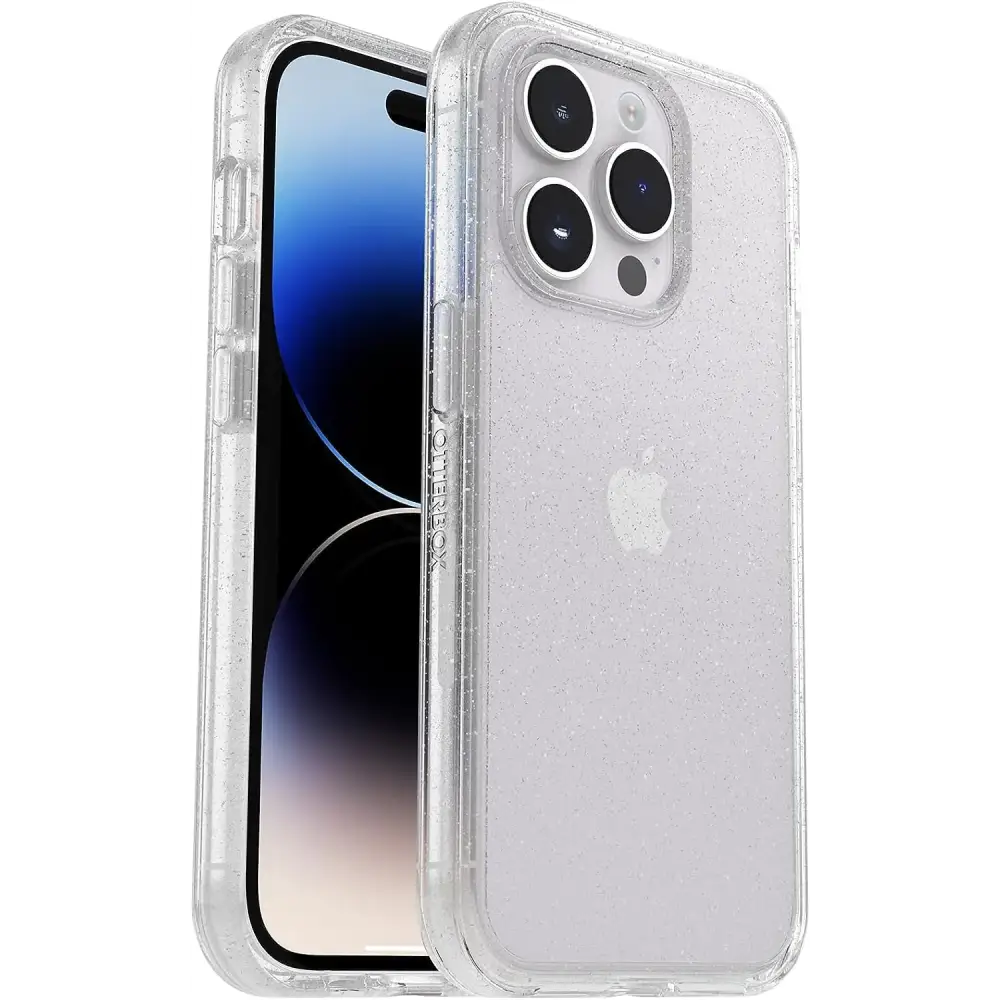 OtterBox Symmetry Clear Series Case for iPhone 14 Pro (Only) - Non-Retail Packaging - Stardust (Clear/Glitter) - n/a
